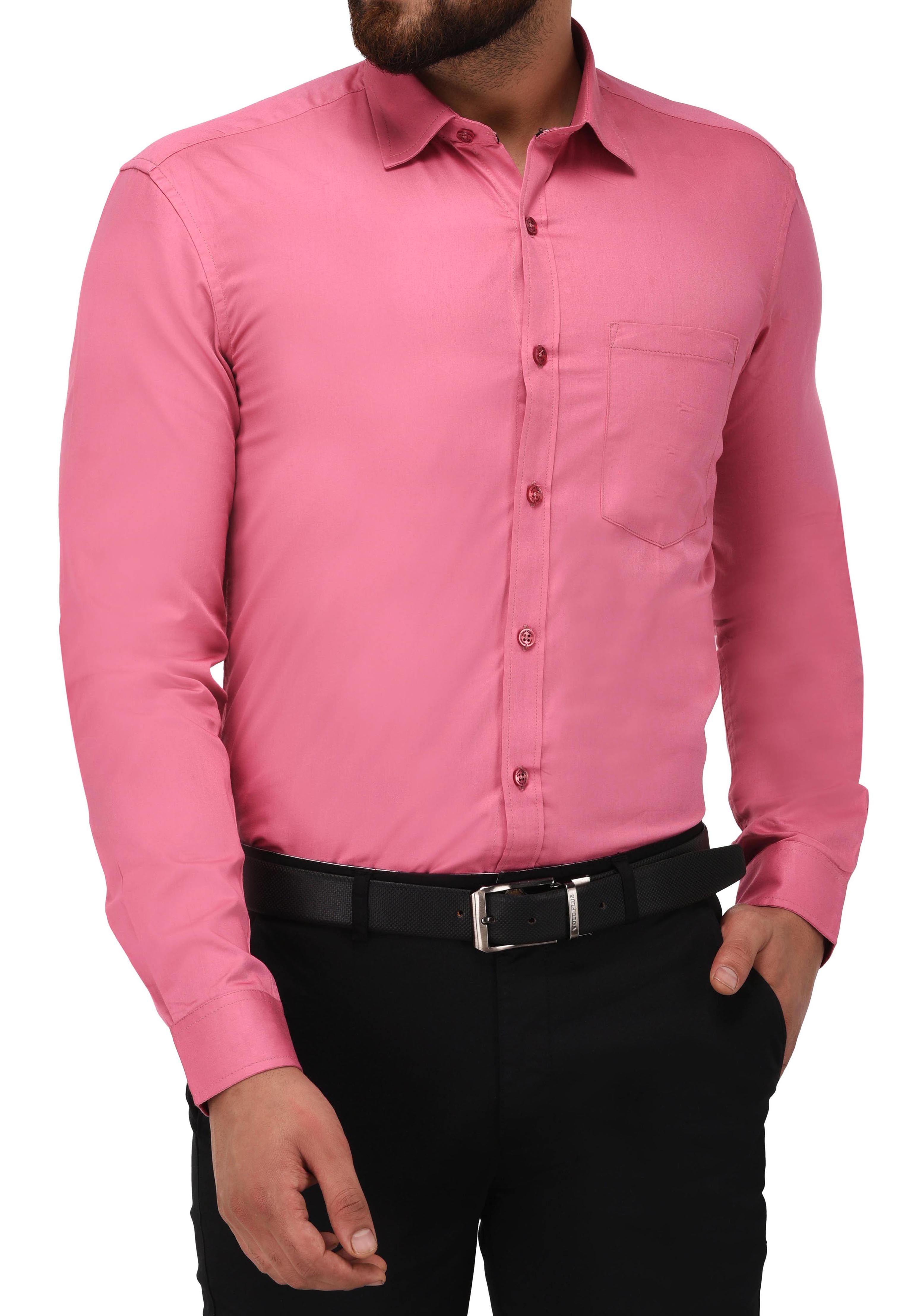 pink slim fit shirt