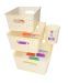 Fair Food Multipurpose Plastic Storage Baskets/Kitchen Organiser Set of 4 Ivory
