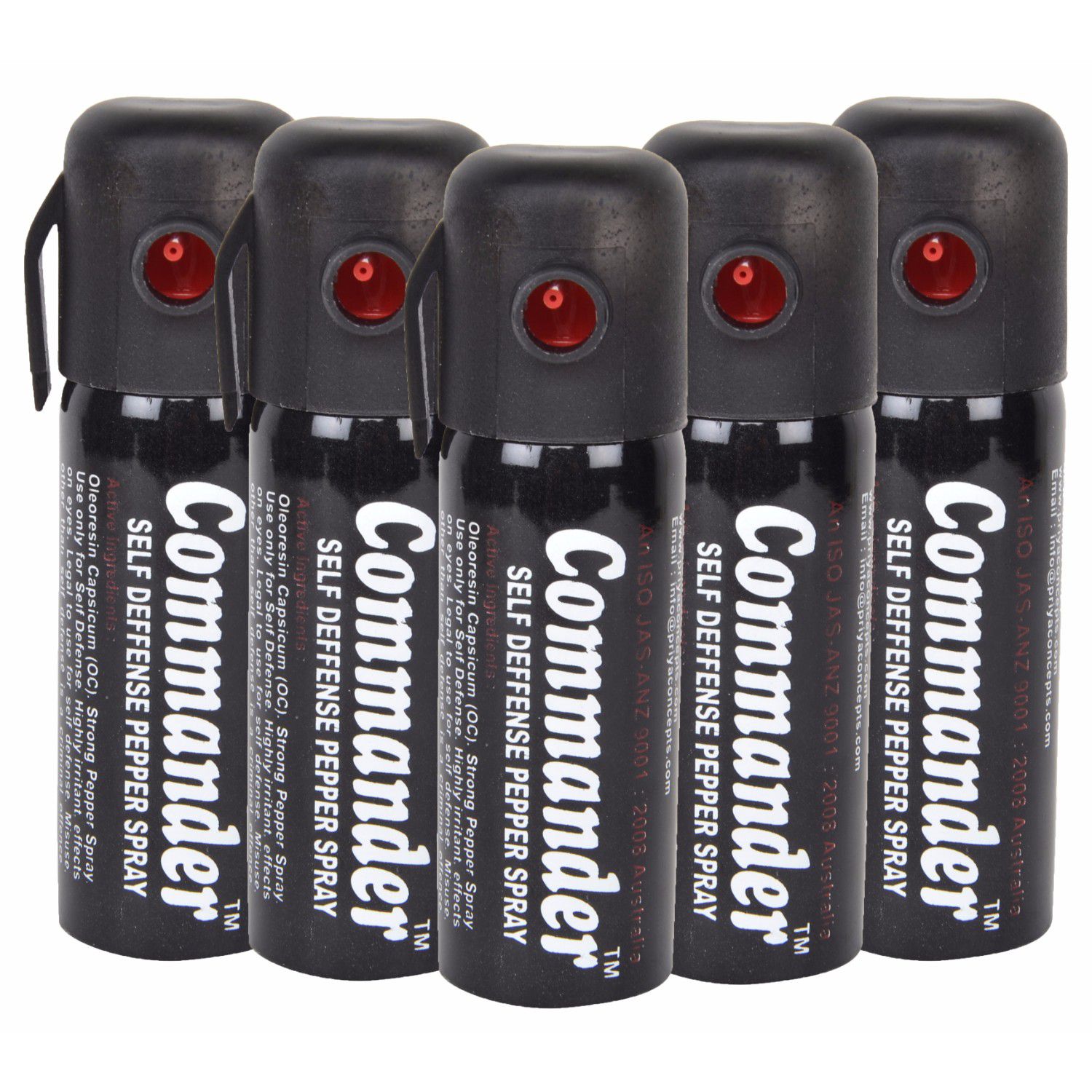 Commander Self Defence Women Safety up to 10 Feet Range Pepper Spray I 35gm (Pack of 5)