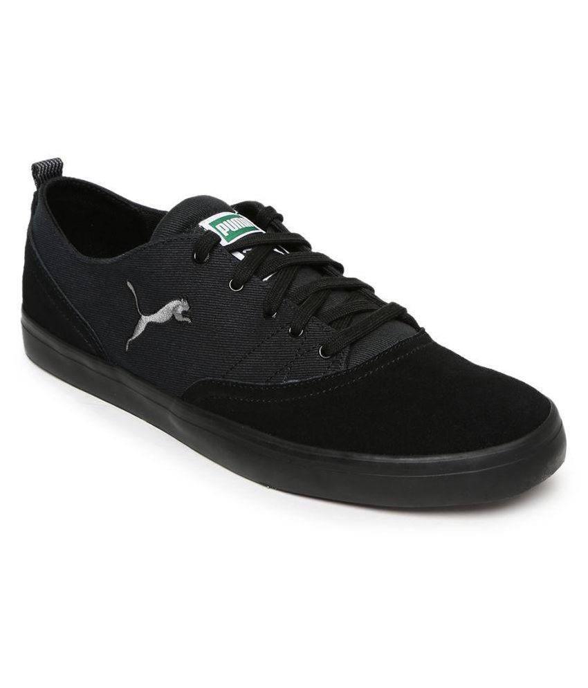 puma black casual shoes