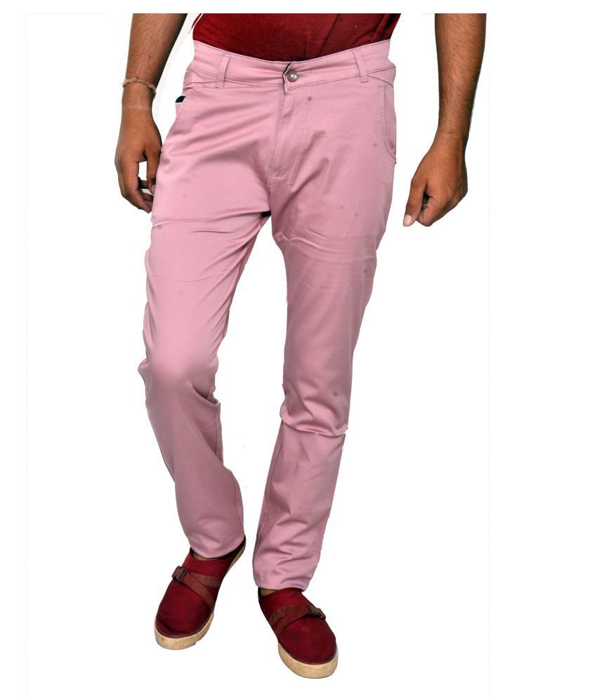 pink slim fit joggers