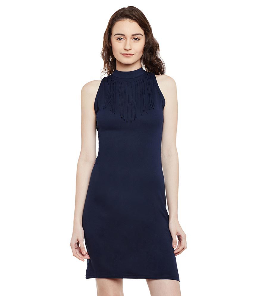     			Miss Chase Cotton Navy Bodycon Dress
