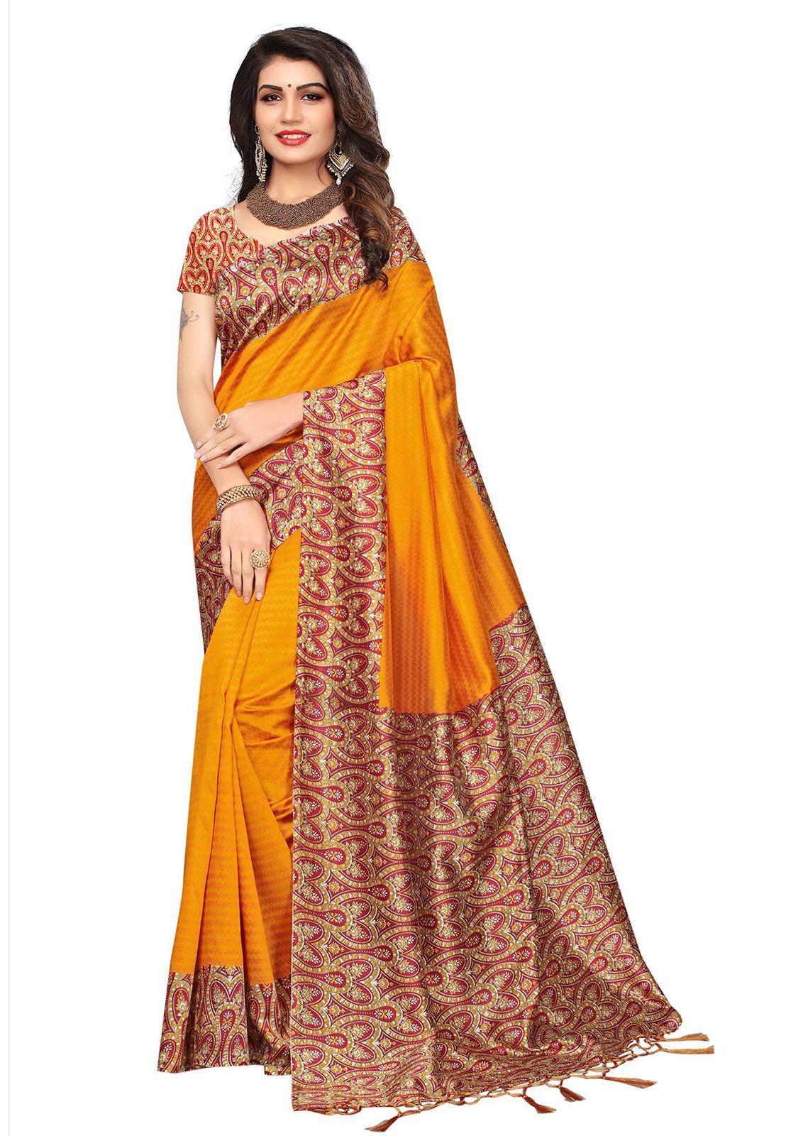 Ishin Multicoloured Art Silk Saree Combos Buy Ishin Multicoloured Art