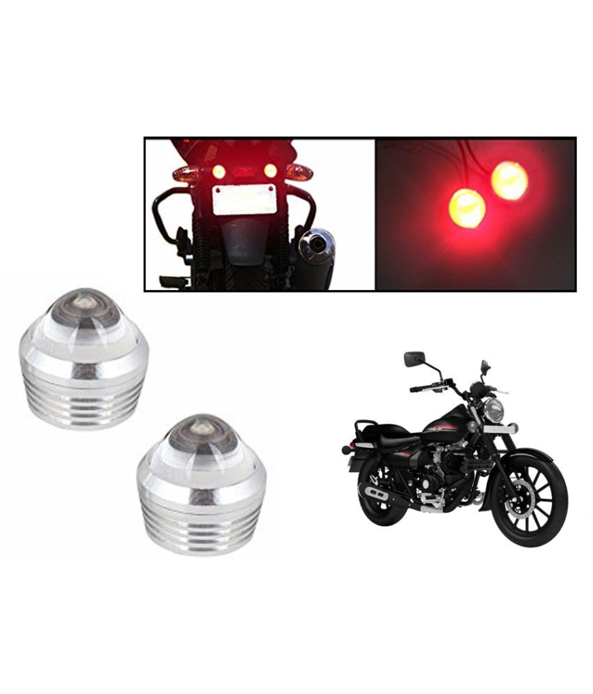 Speedwave Bike Red LED Projector Strobe Brake Lights Set Of 2 For Bajaj