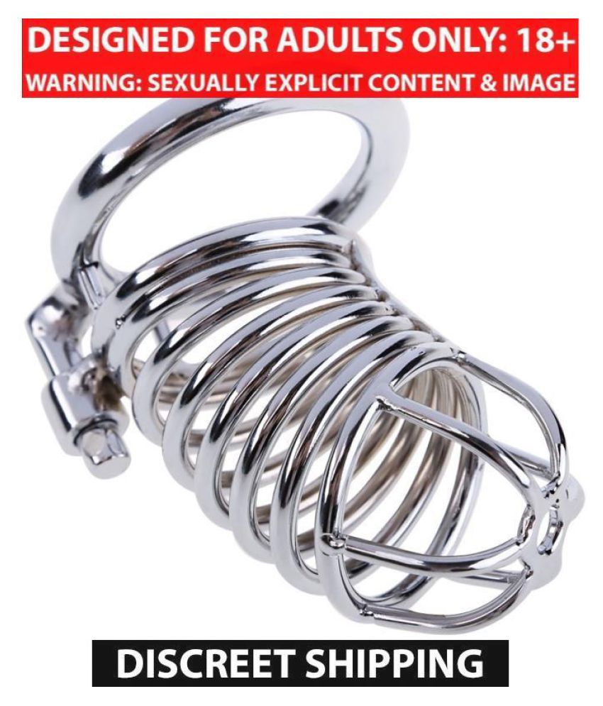 Vertical Stripes Chastity Device Chastity Cage Chastity Belt Male Chastity Bondage with Anal Plug 