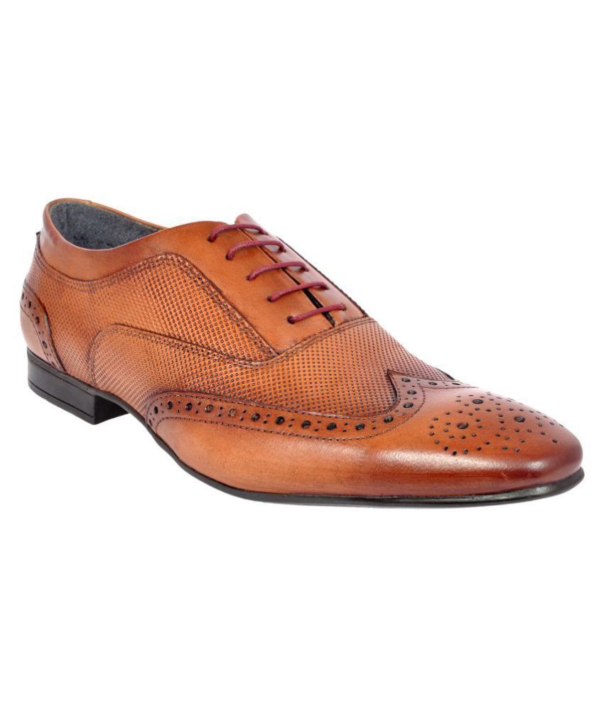 allen cooper tan formal shoes