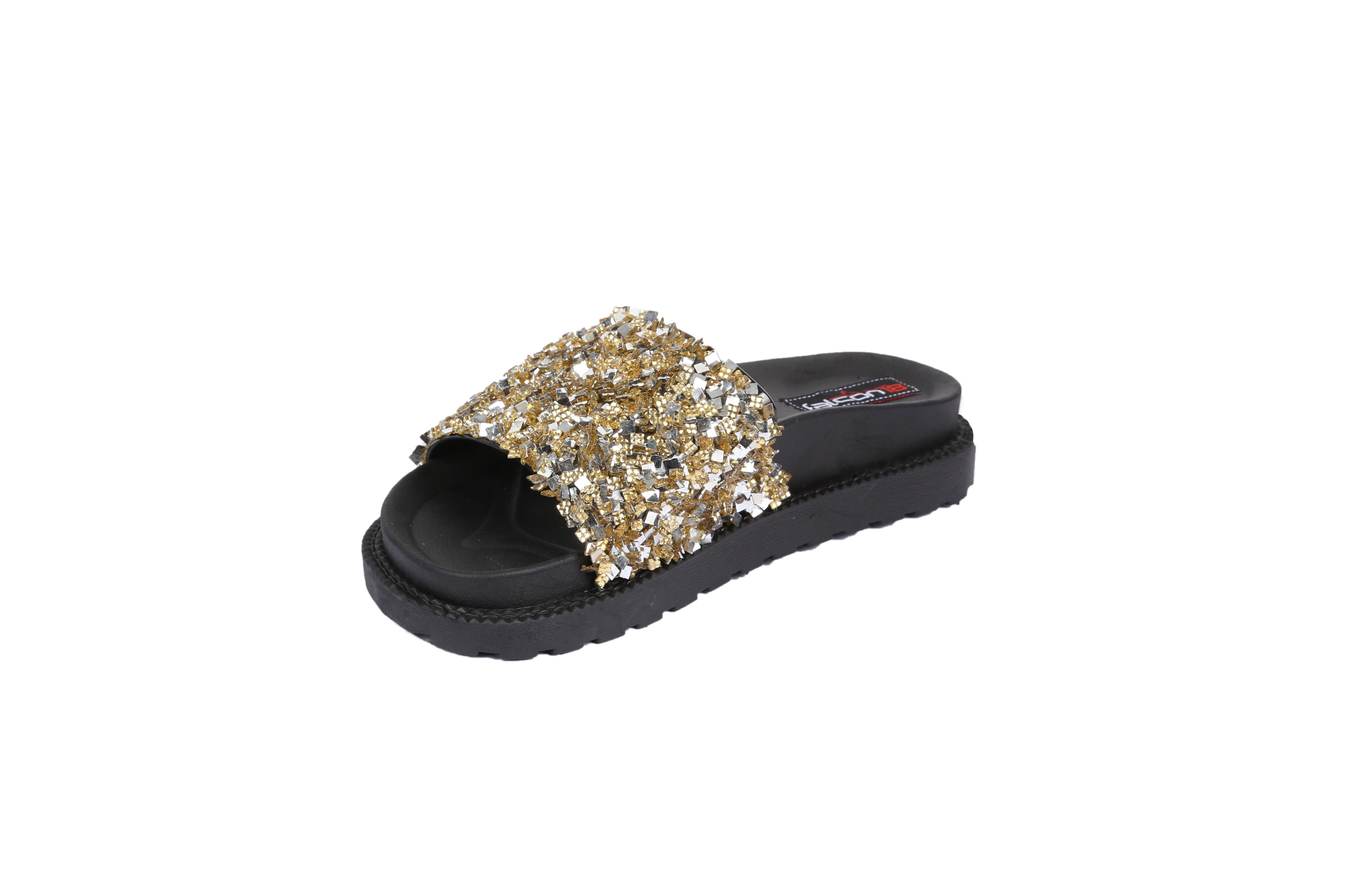 mens gold slides
