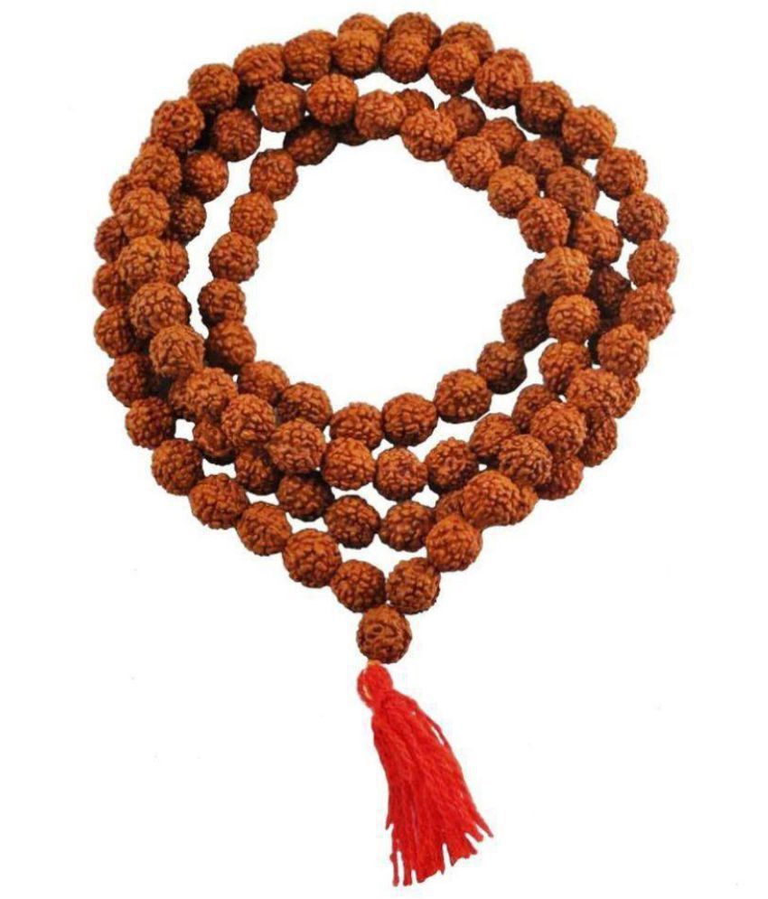     			Pantone 100% Orginal 5 Face Nepal Rudraksha Mala with 8mm 108 Beads with Lab Certificate - Pack of 1