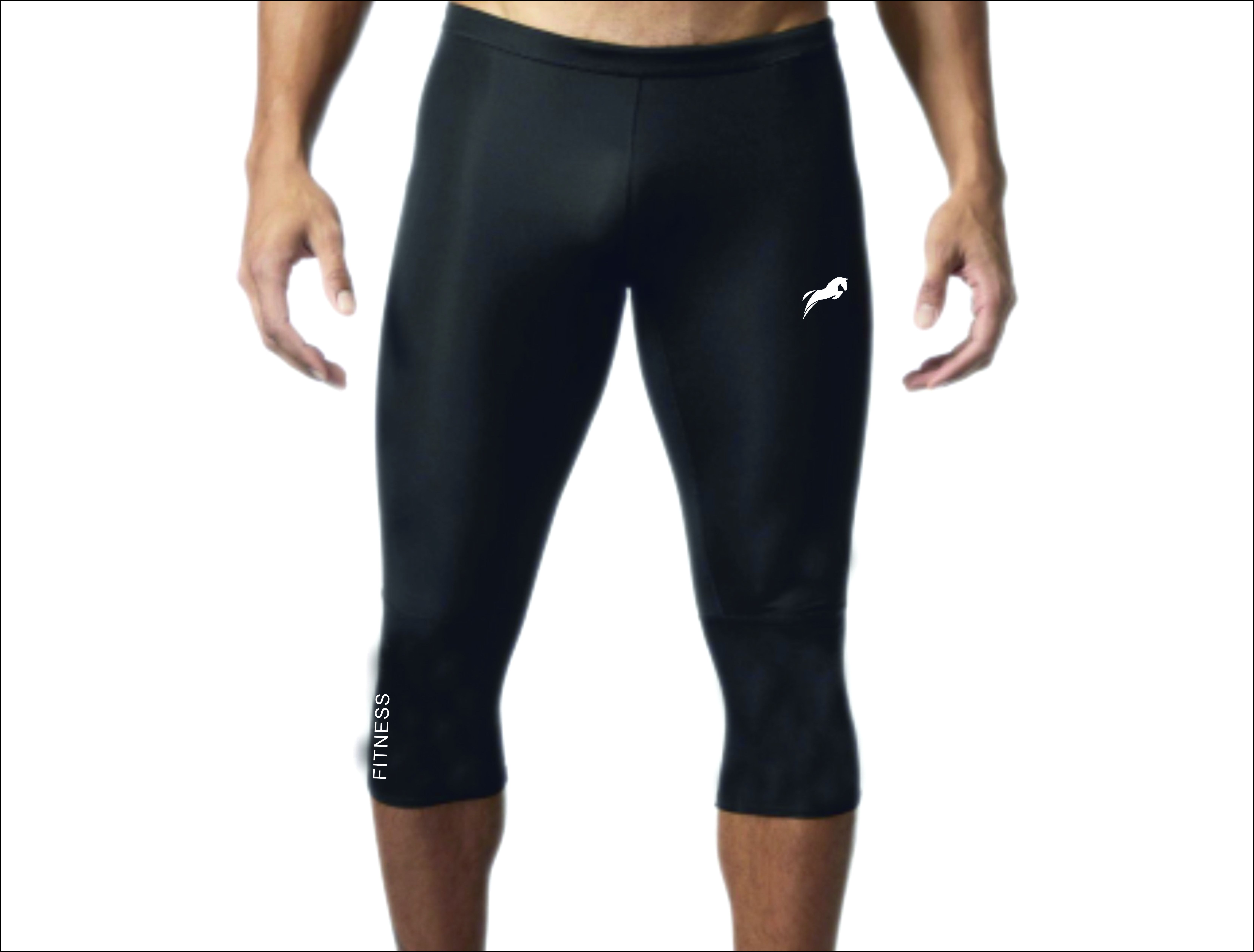     			Rider 3/4 CAPRI LENGTH COMPRESSION TIGHTS Multi Sports Cycling, Cricket, Football, Badminton, Gym, Fitness & Other Outdoor Inner Wear