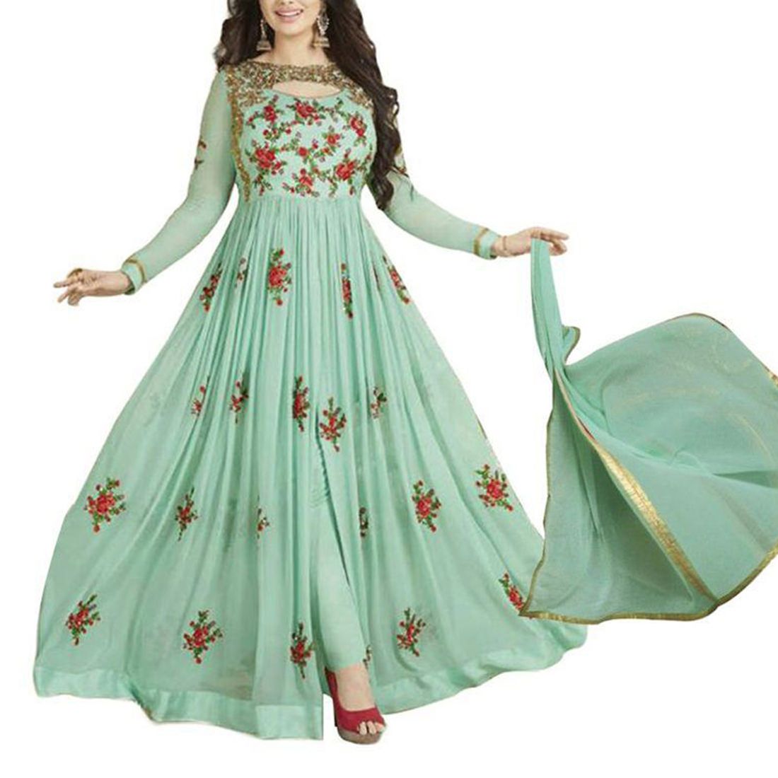 ethnic anarkali gown