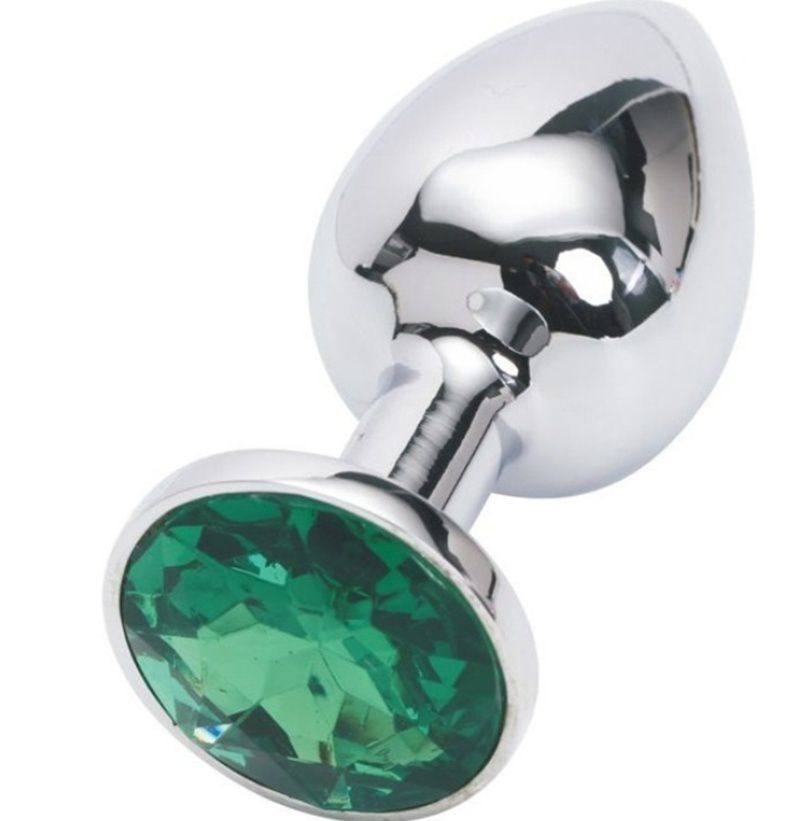 S M L Diamond Crystal Stainless Steel Butt Plug Suppository Gem 