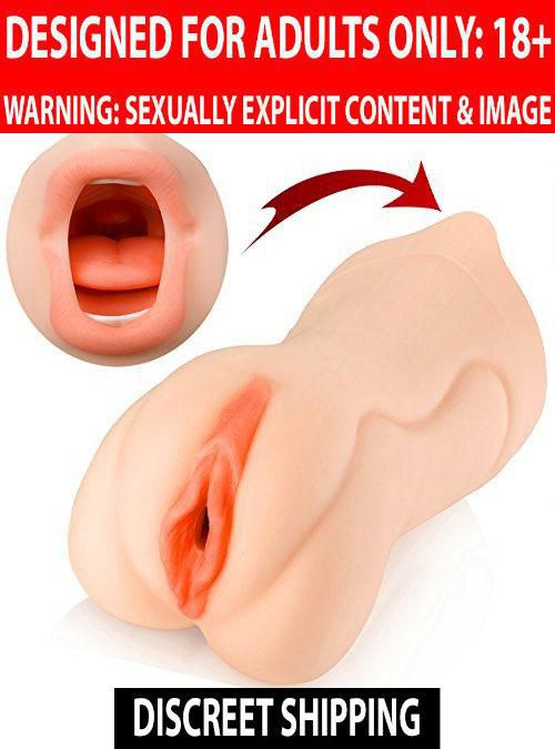 LEADO 3D Realistic Oral Blow Job Deep Throat Teeth and Tongue Male Masturbator Vagina Pocket Pussy Stroker