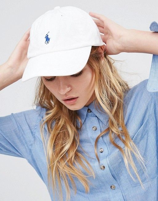 womens white polo hat