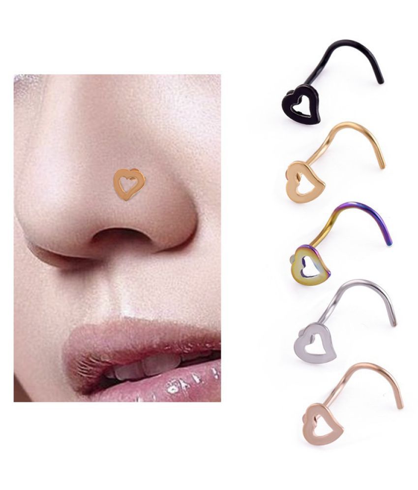 heart nose hoop