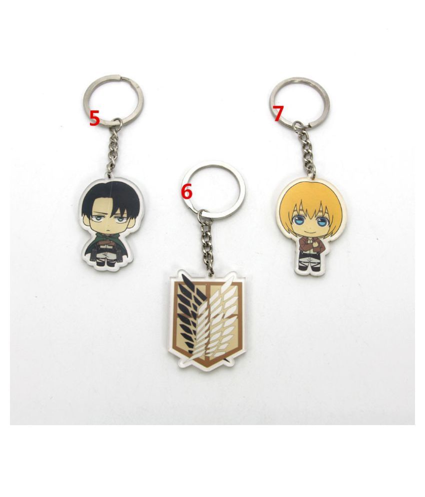 Attack on Titan Shingeki No Kyojin Acrylic Keychain Action Figure ...