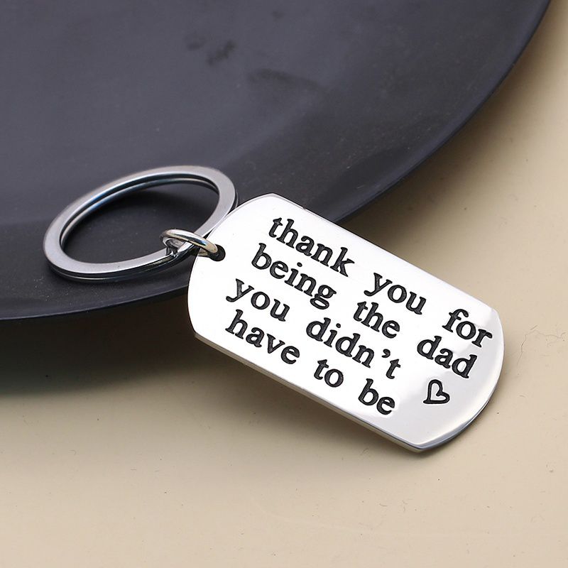 Tmrow 1pc Thank You for Being The Dad You Didnt Have To Be Fathers Day Birthday Keyring 