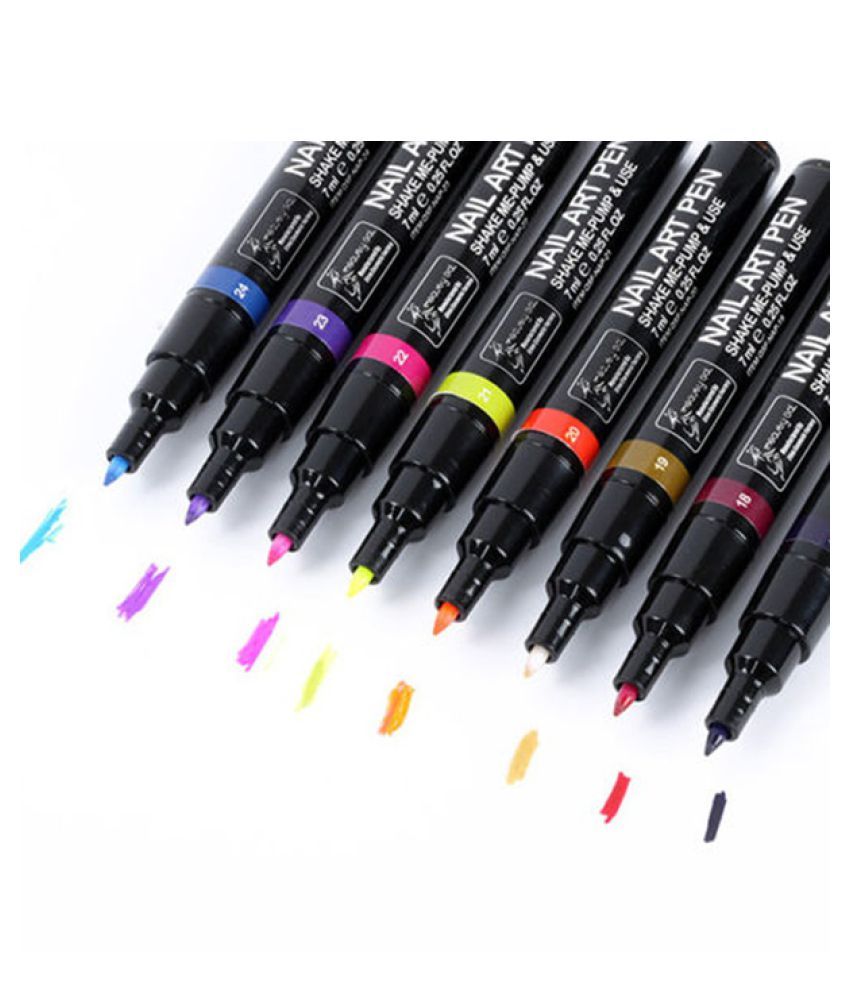 16 Colors Nail Art Paint Pen for 3D Nail Art DIY ...