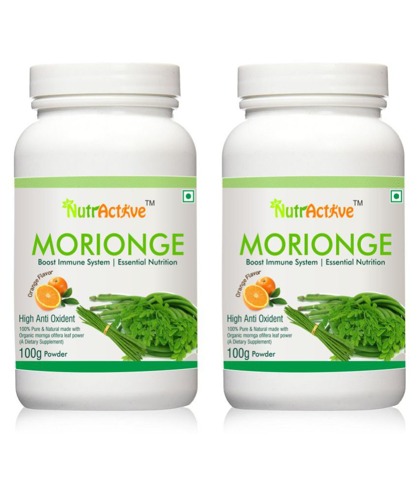     			NutrActive MORIONGE | Moringa Olifera Leaf 200 gm Powder Pack of 2