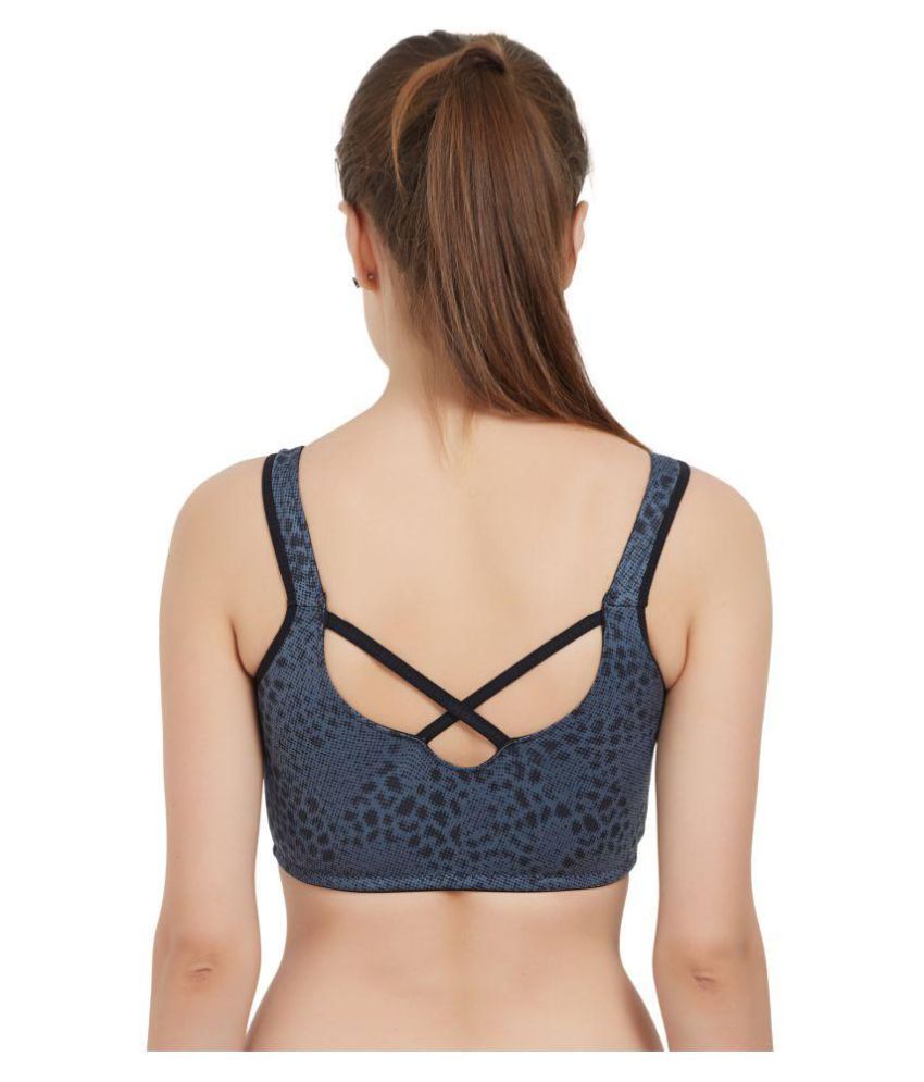 Buy Libertina Nylon Sports Bra Blue Online At Best Pri