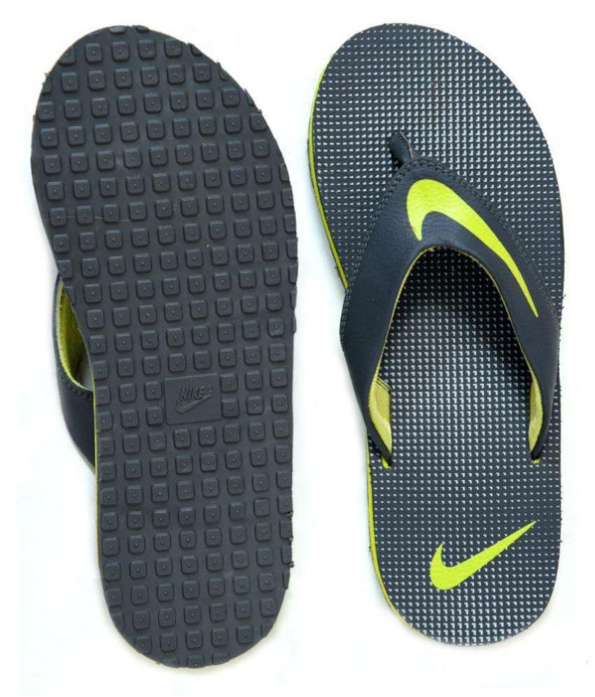 nike green flip flops