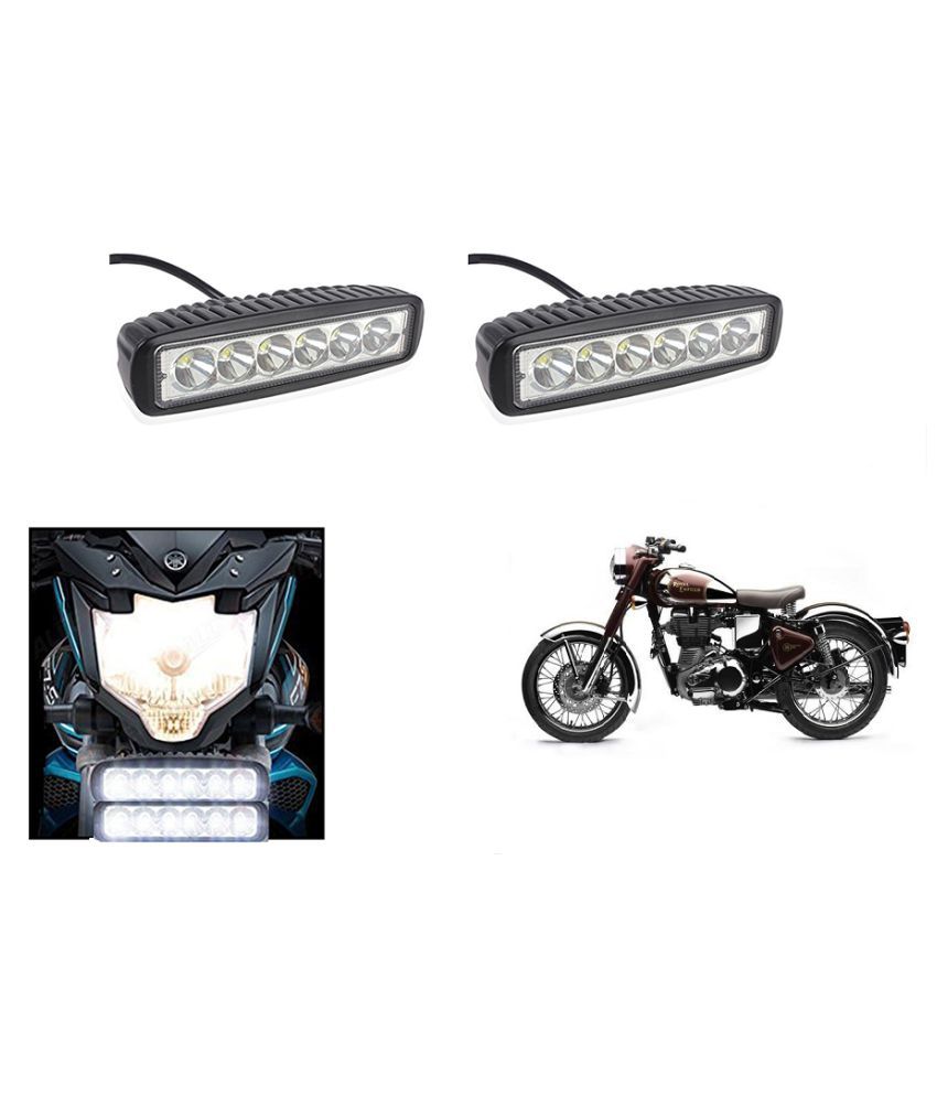 Himmlisch 6 Led Bar Cree Auxillary Bike Fog Lamp 18W SET OF 2 For Royal