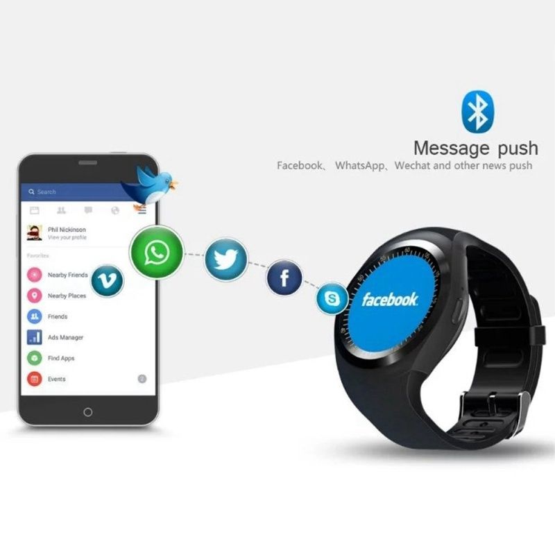2018 new smart watch round support nano sim