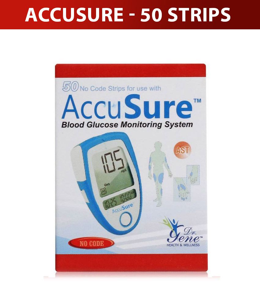     			Accusure 50glucometer Strips Pack Only