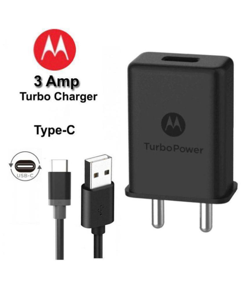 Motorola 3A TurboPower Wall Charger 100% Original With Type-C Data Cable
