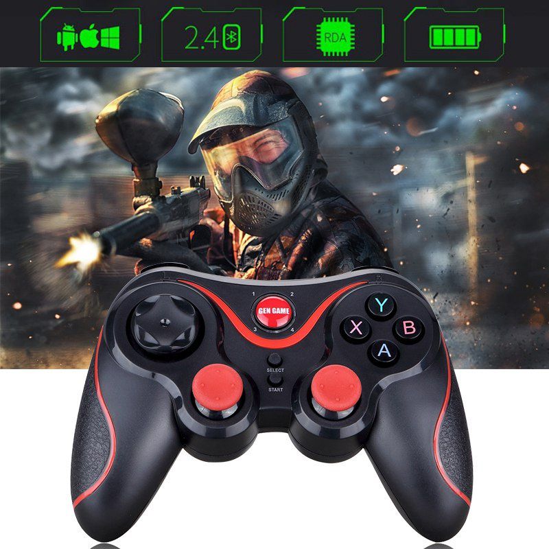 Wakker worden Mijnwerker wees gegroet S3 Wireless Bluetooth Gamepad Joystick Gaming Controller for Android Phone  & IOS TV Box Tablet PC without USB Receiver(Color:Black) - Buy S3 Wireless  Bluetooth Gamepad Joystick Gaming Controller for Android Phone &