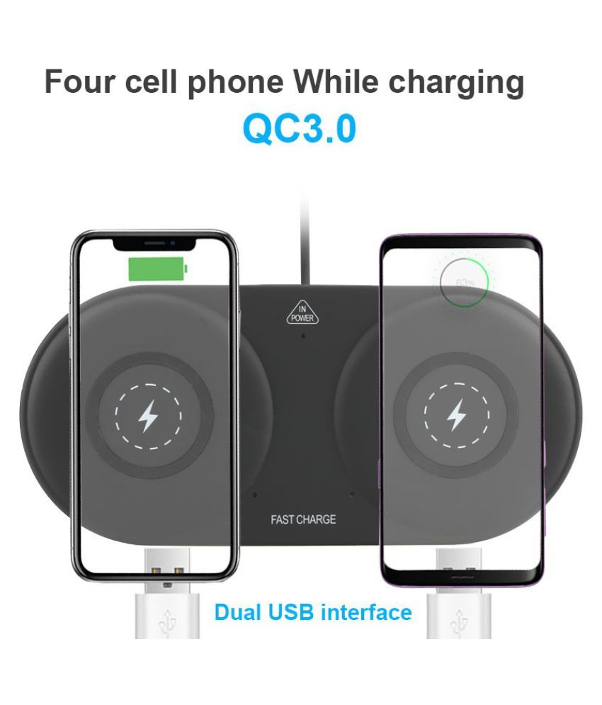 QI Wireless Charger Phone Charger Portable Smart  Car Interior  Cellphone for Galaxy Note 8/S8/S8+ iPhone 8/8P/X Can Charge 4 Phones At the Same  Time - Mobile Enhancements Online at Low Prices |