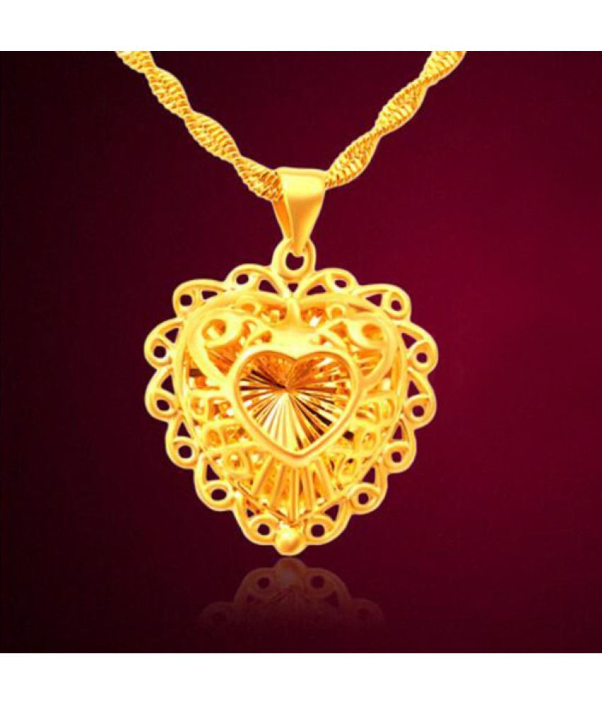 24k gold heart pendant