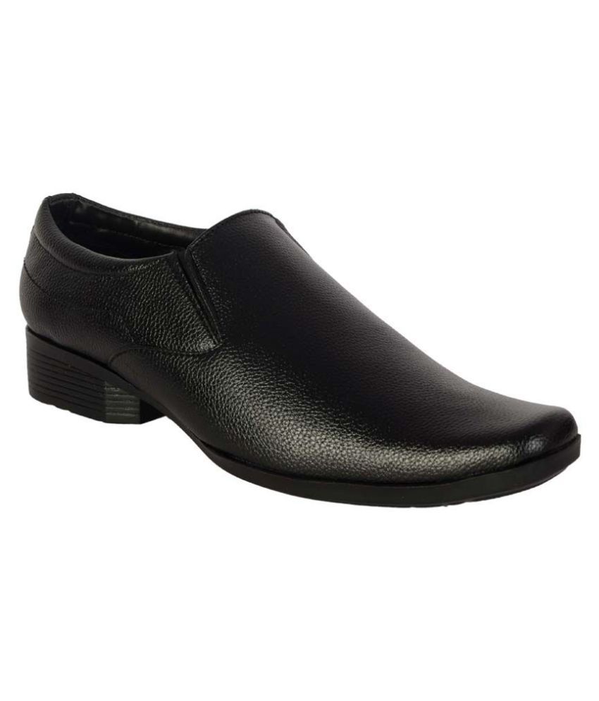     			1AAROW Office Artificial Leather Black Formal Shoes