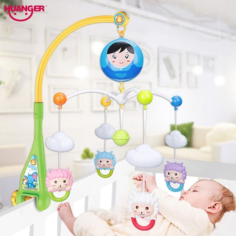 Huanger Baby Toys 0 12 Months Crib Mobile Musical Bed Bell With