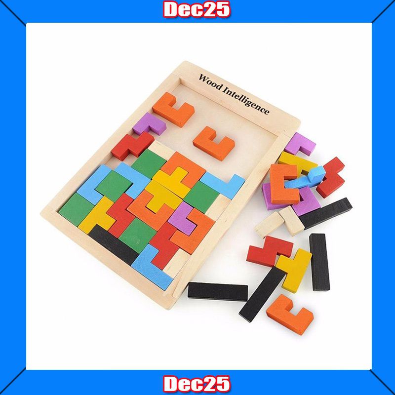 New Funny Colorful Wooden Tetris Tangram Brain Teaser Puzzle Educational  Developmental Kids Toy Home Building Blocks DIY Tricky Children'sToys &  Games Birthday Gift for Children - Buy New Funny Colorful Wooden Tetris