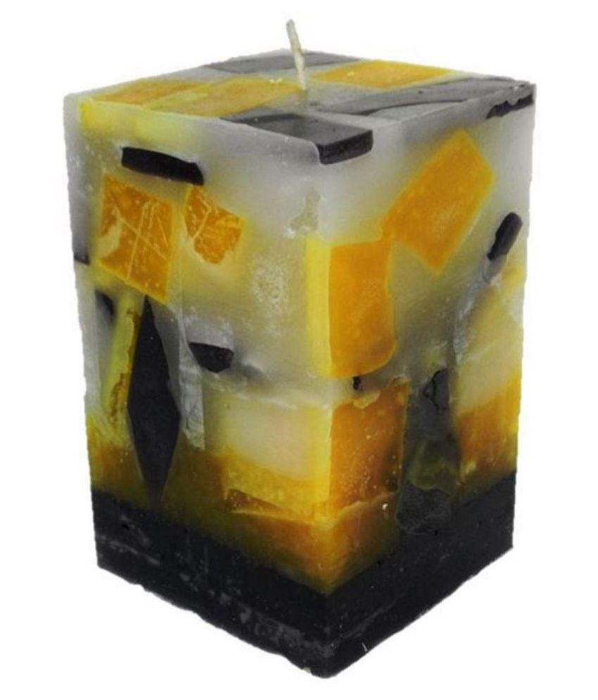     			ROY CANDLECRAFT Yellow Pillar Candle - Pack of 1