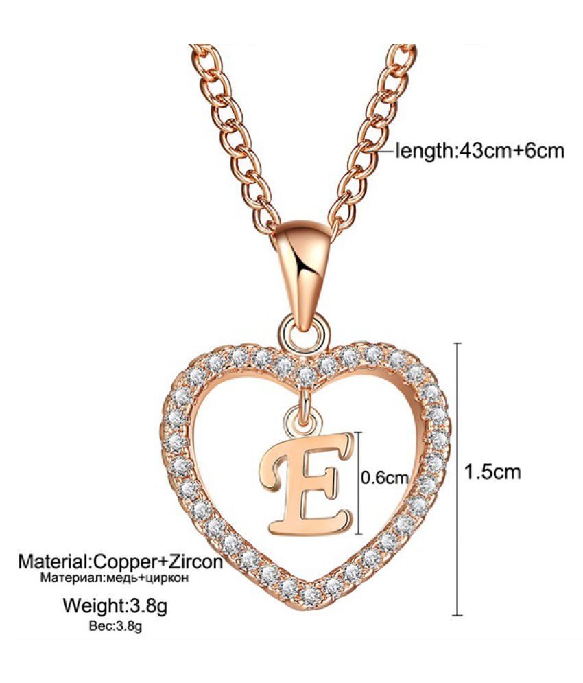 26 Alphabet Crystal Chain Heart Necklace Fashion Silver Gold Ladies Alloy  Love Chain Pendant Simple Lovers Letter Friendship Jewelry Accessories Gift  - Buy 26 Alphabet Crystal Chain Heart Necklace Fashion Silver Gold