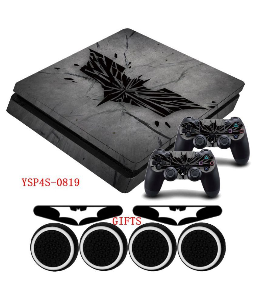 Batman Arkham Knight PS4 Slim Vinyl Skin Anti-slip Protective Decal Sticker  +LED Skin For Sony Playstation 4 Slim Console free cover caps - Buy Batman  Arkham Knight PS4 Slim Vinyl Skin Anti-slip