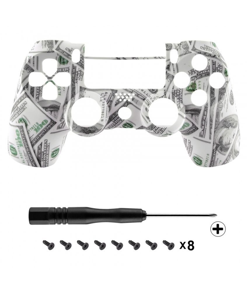 Custom Dollars Patterned Grain Soft Touch Grip Front Housing Shell Faceplate Cover Repair Parts For Ps4 Slim Pro Controller Model Jdm 040 Buy Custom Dollars Patterned Grain Soft Touch Grip Front Housing