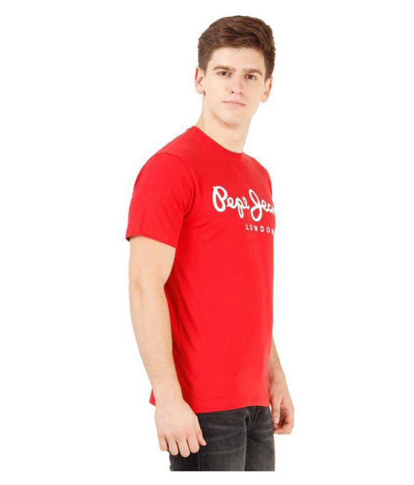 Pepe Jeans Red Round T-Shirt - Buy Pepe 