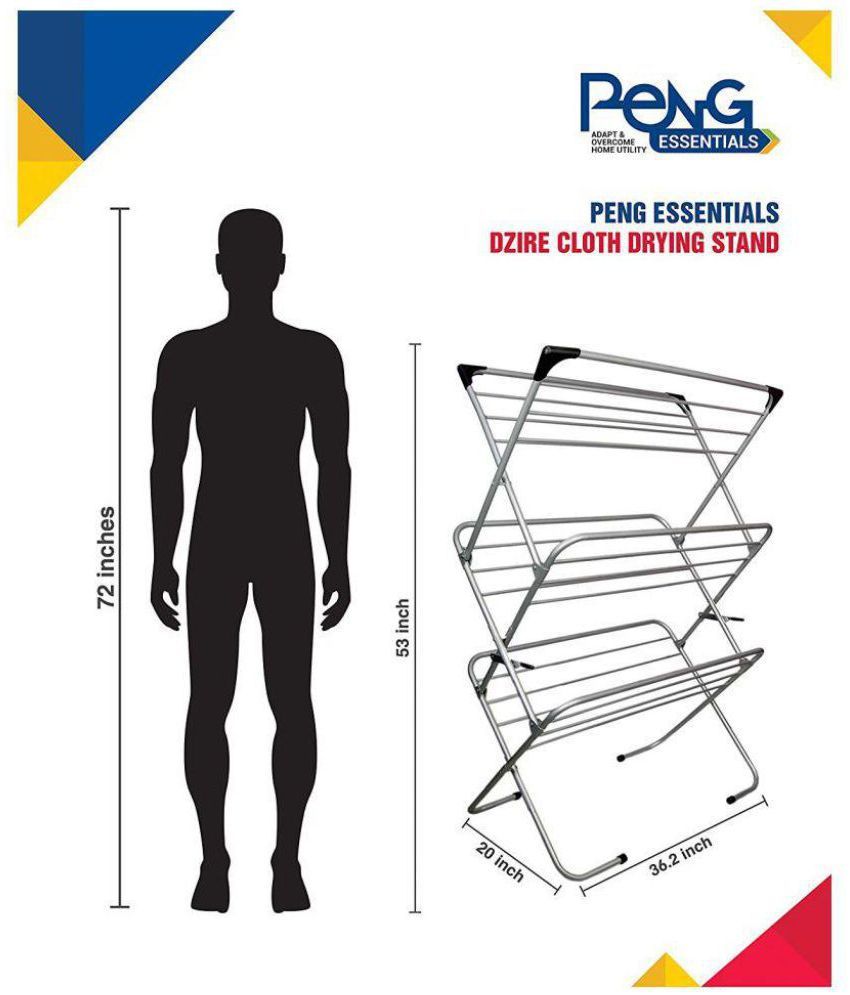 Peng Essentials Dzire Cloth Drying Stand… Buy Peng Essentials Dzire