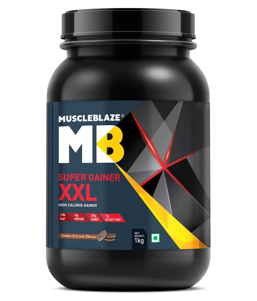 MuscleBlaze Super Gainer XXL, 1 kg Weight Gainer Powder Buy