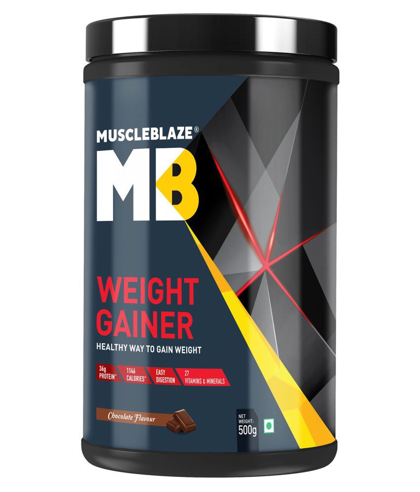 MuscleBlaze Weight Gainer with Added DigeZyme 0.5 kg Weight Gainer ...