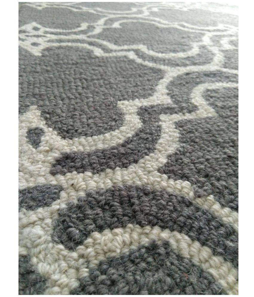 Glaring Textiles Gray Wool Carpet Contemporary 4x6 Ft. Buy Glaring