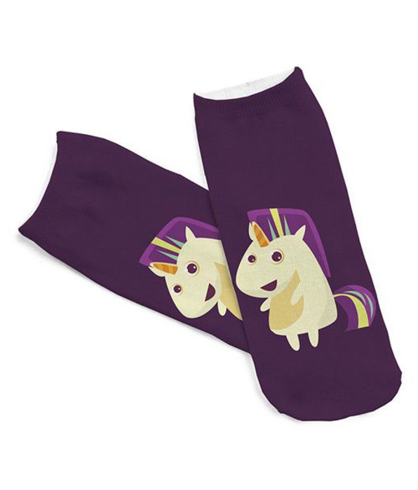 purple unicorn socks