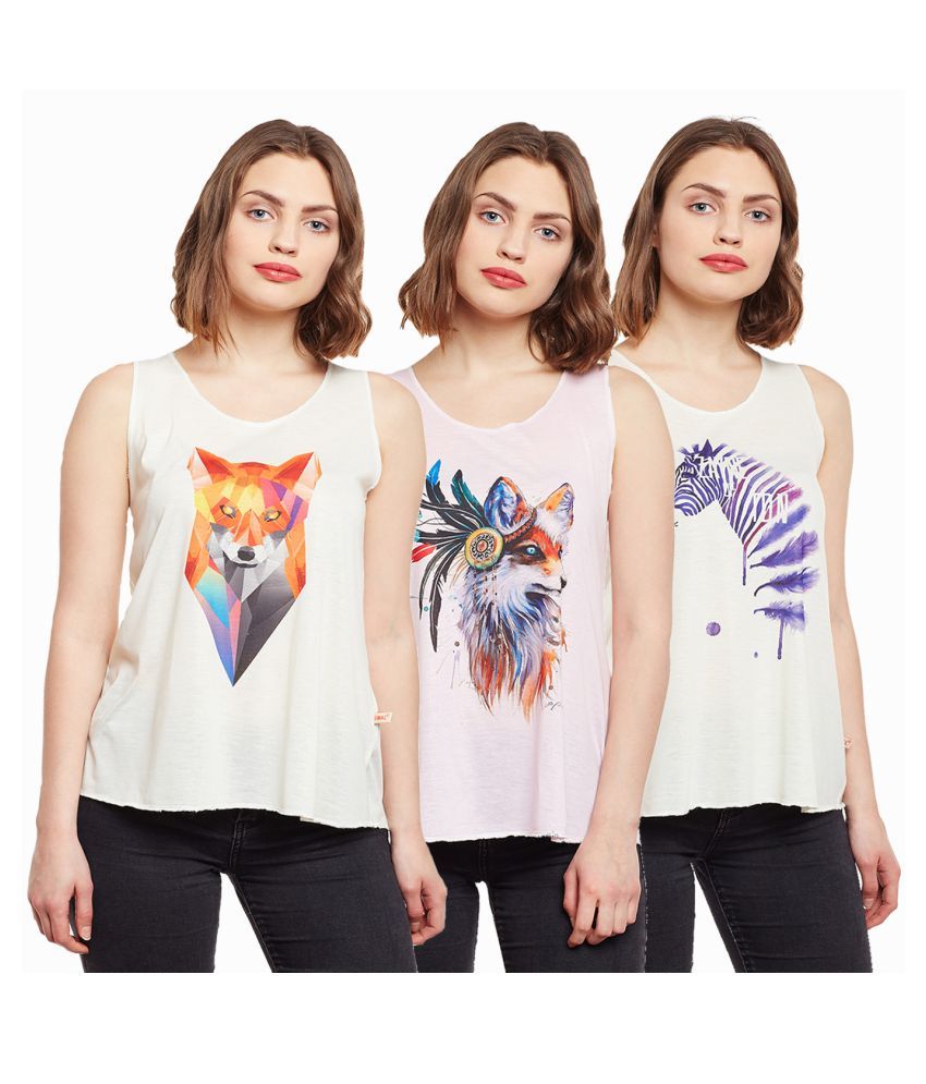     			Vimal Jonney Cotton Tank Tops - Multicolor