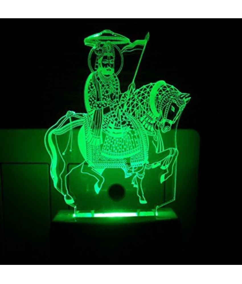     			Ajanta Ramdevpir code 2031 3D Night Lamp Green - Pack of 1