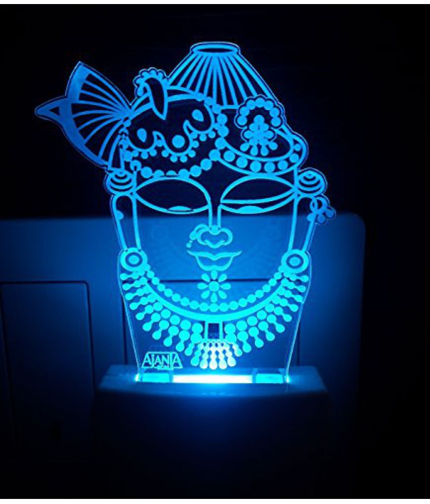     			Ajanta Shreenathji code: 2066 3D Night Lamp Multi - Pack of 1