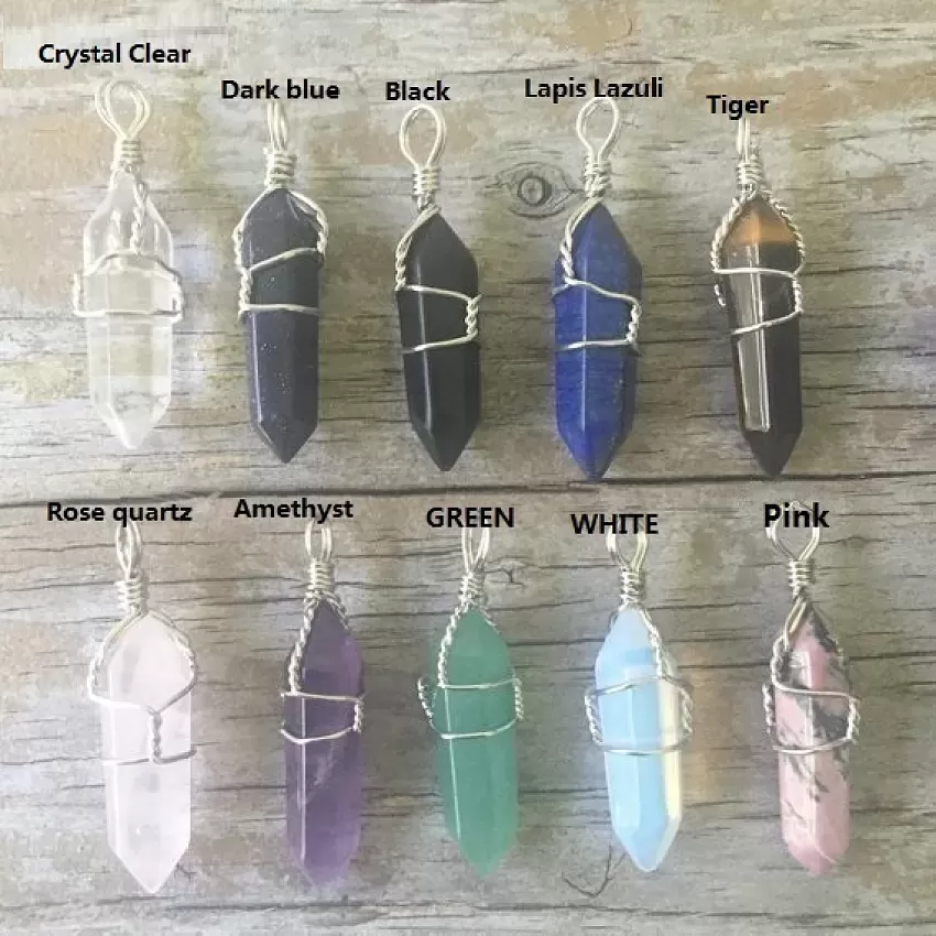 Crystal Key Chains/ Gemstone Charm Keychains/ Charms and Gemstones Key  ring/ Sun Compass Moon Tree Fairy Moon Wrapped Crystal Keyring
