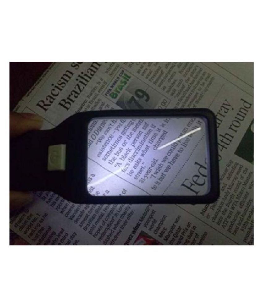     			Ezlife 3 in1 5X Zoom Magnifying Glass With LED Book Light And Fake Note Detector Light