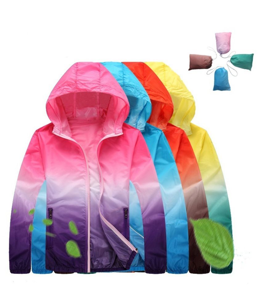 Changing Destiny Polyester Long Raincoat - Pink - Buy Changing Destiny Polyester Long Raincoat 